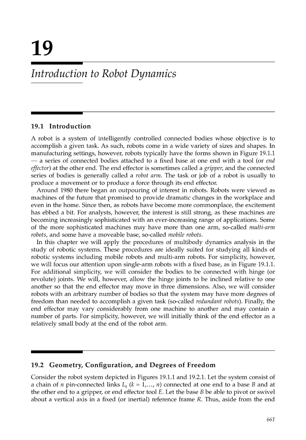 19.  Introduction to Robot Dynamics