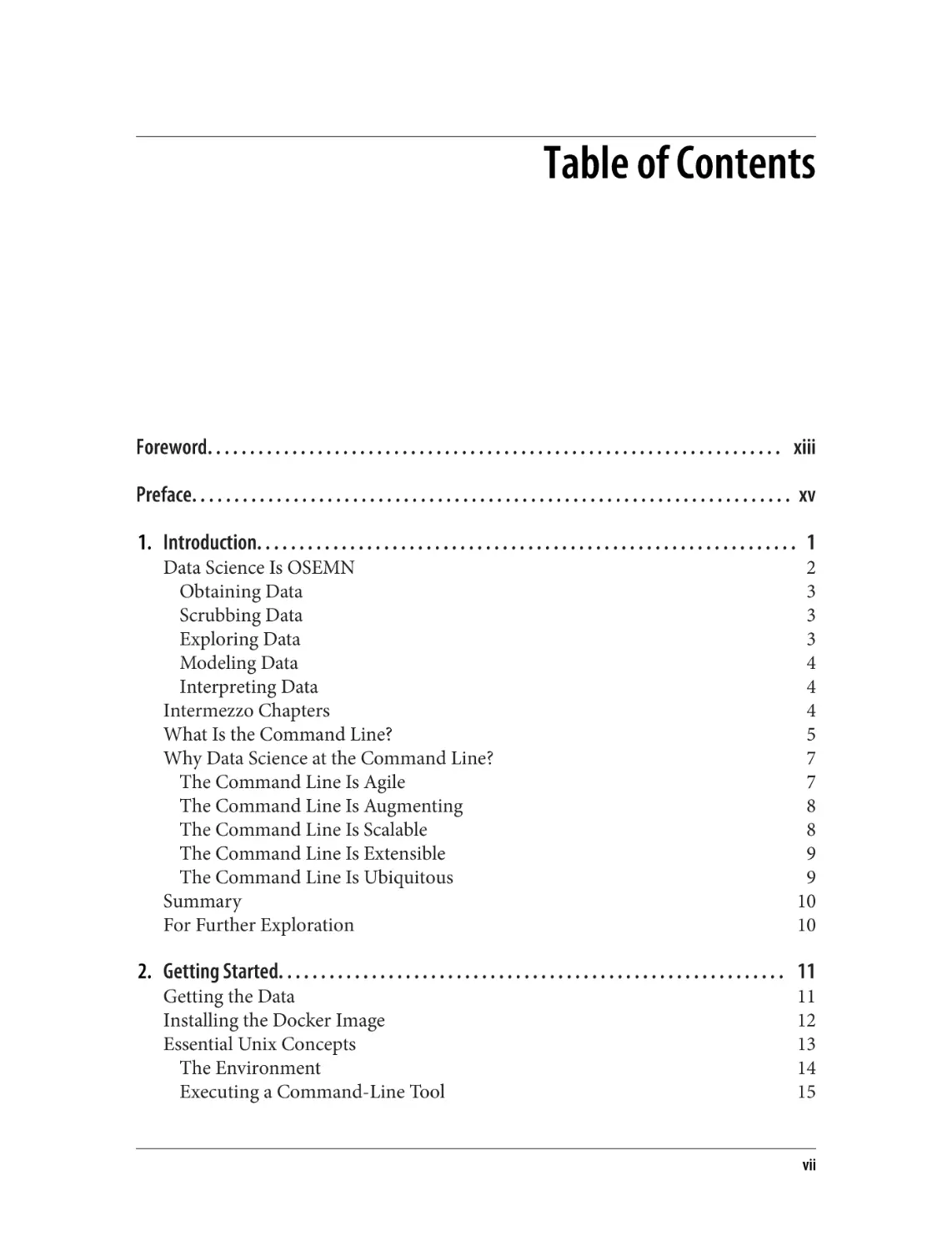 Table of Contents