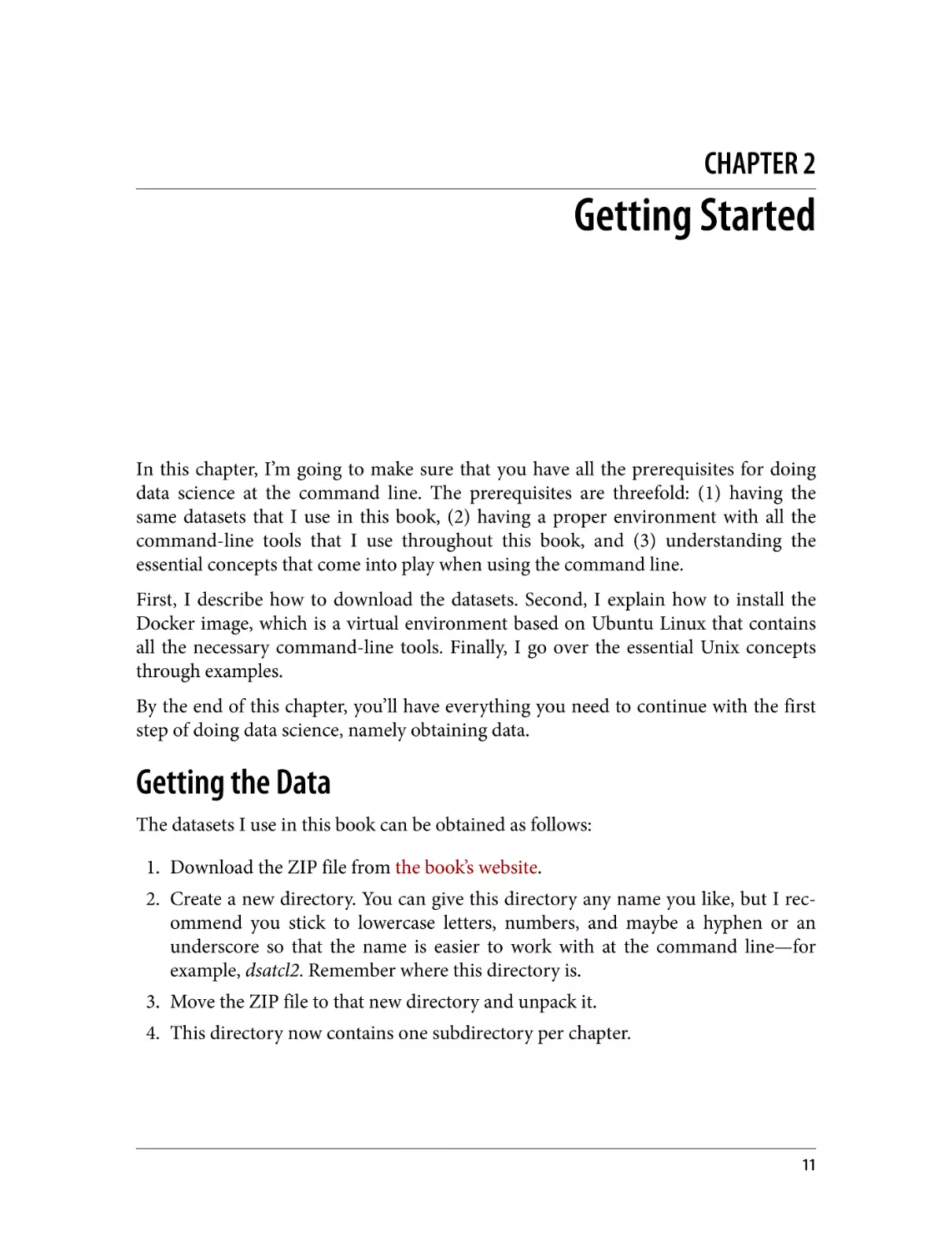 Chapter 2. Getting Started
Getting the Data