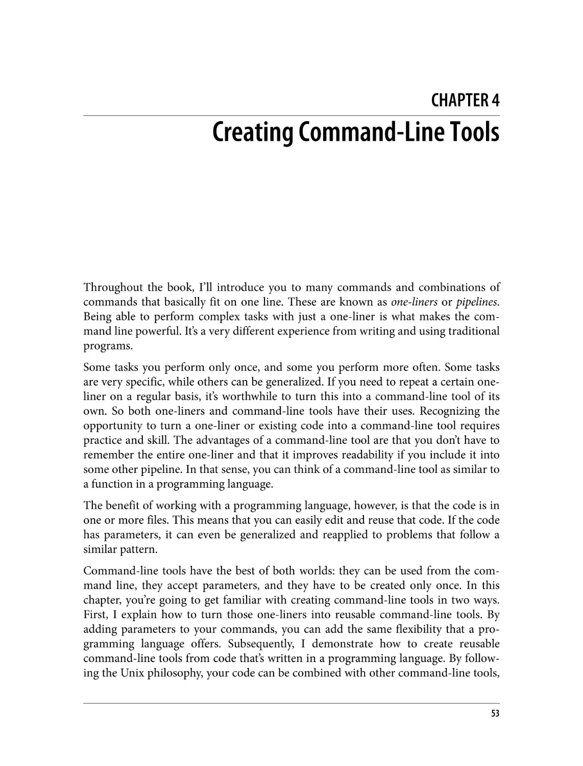 Chapter 4. Creating Command-Line Tools