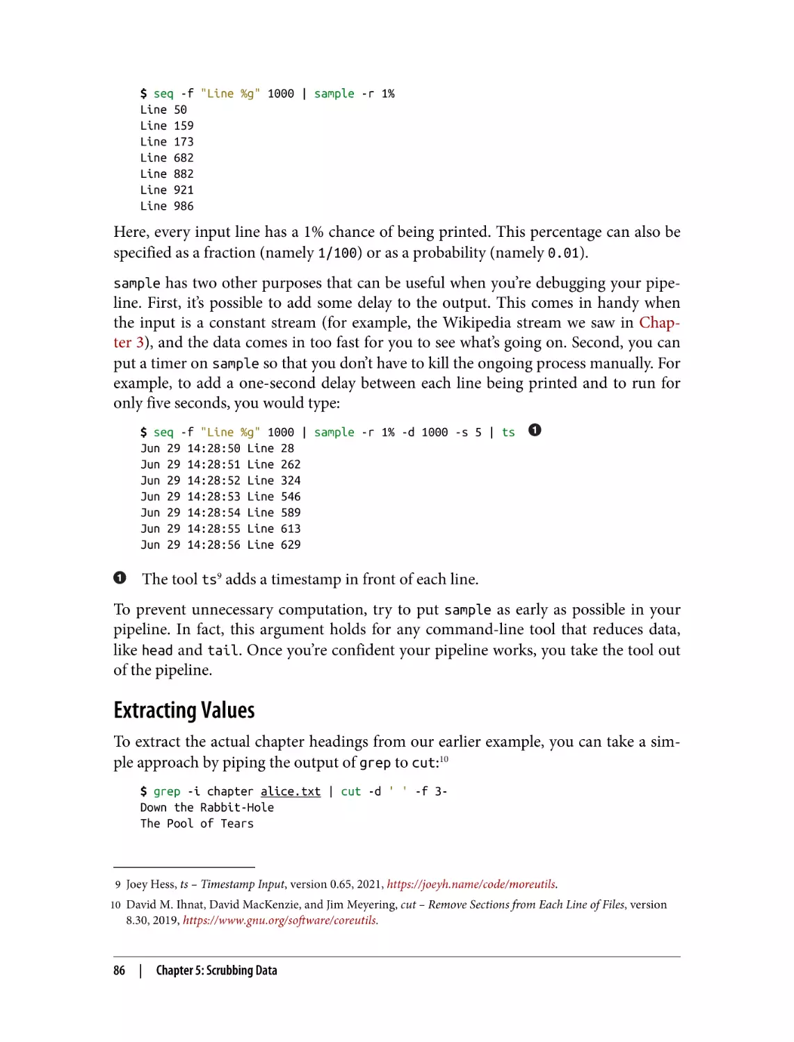 Extracting Values