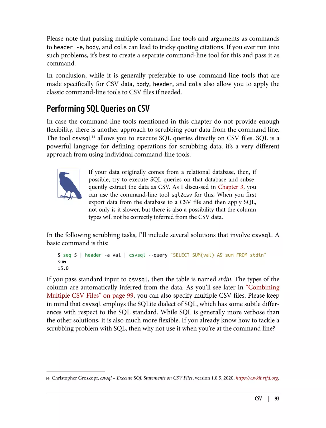 Performing SQL Queries on CSV