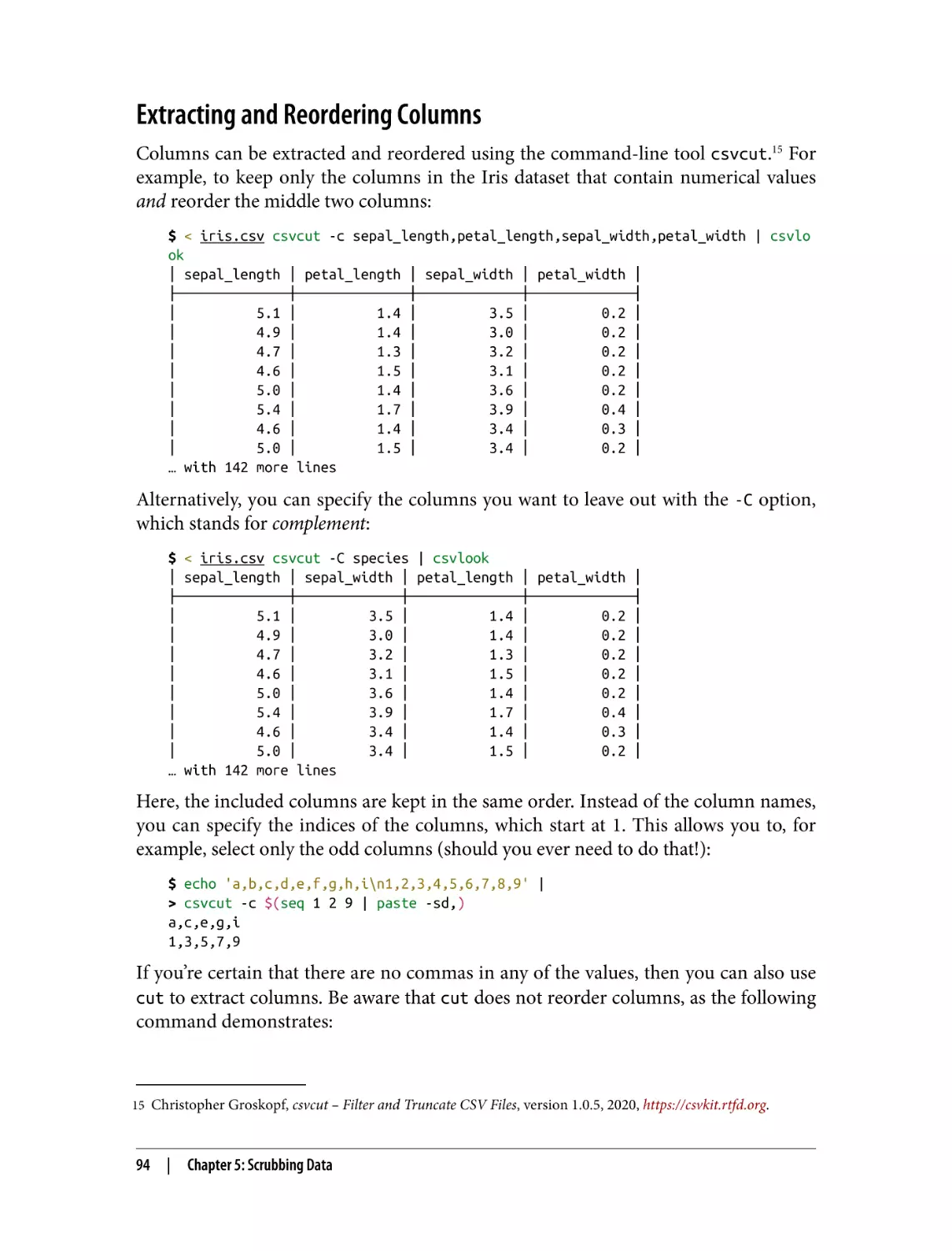 Extracting and Reordering Columns