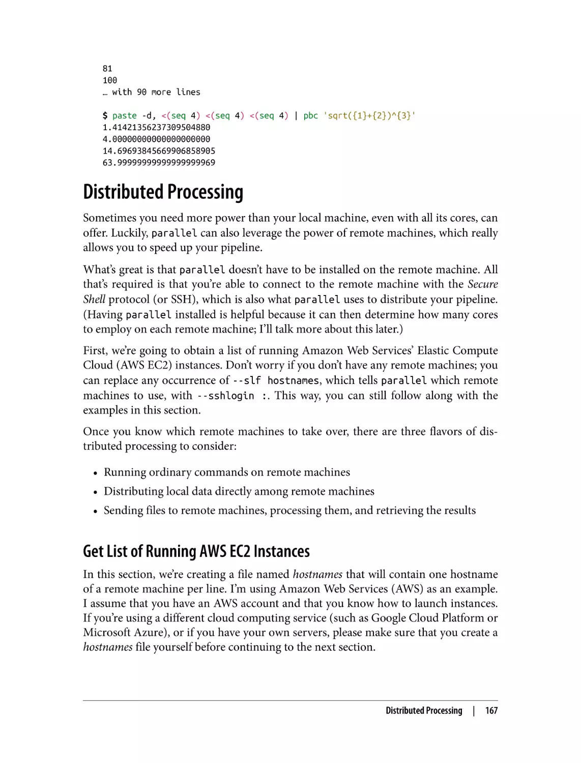 Distributed Processing
Get List of Running AWS EC2 Instances