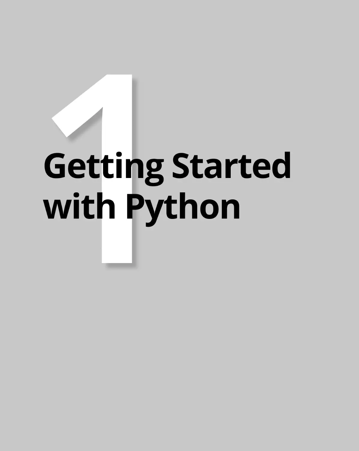 Part 1 Getting Started with Python