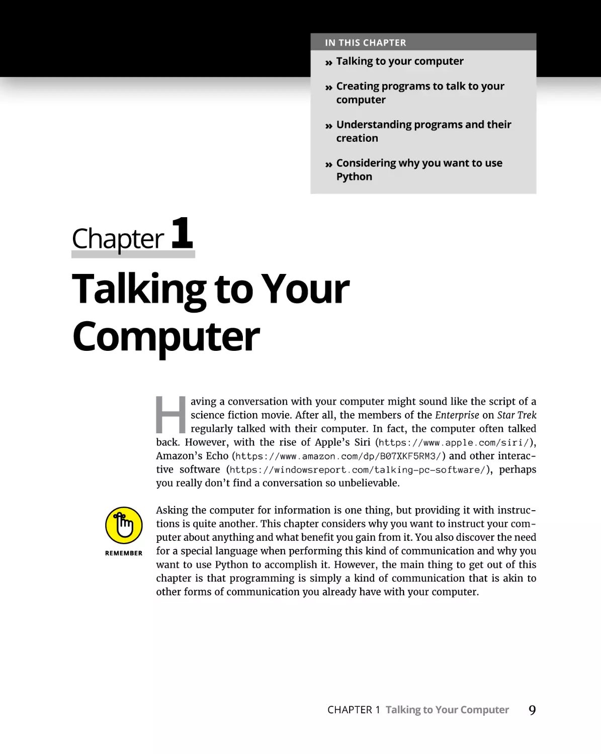 Chapter 1 Talking to Your Computer