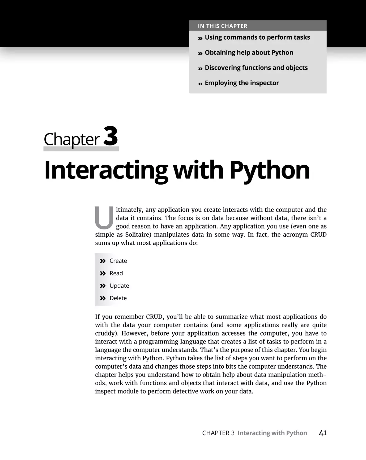 Chapter 3 Interacting with Python