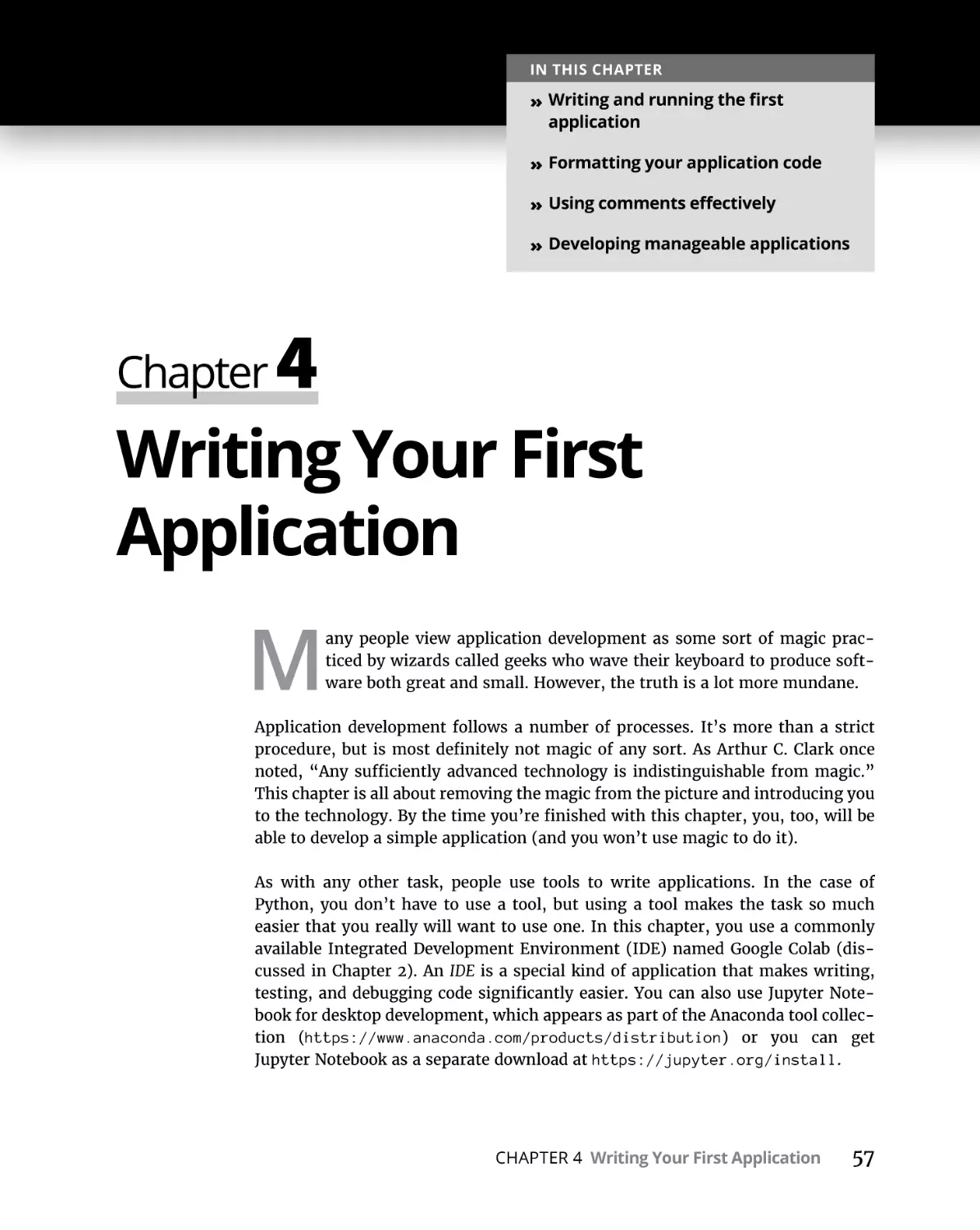 Chapter 4 Writing Your First Application