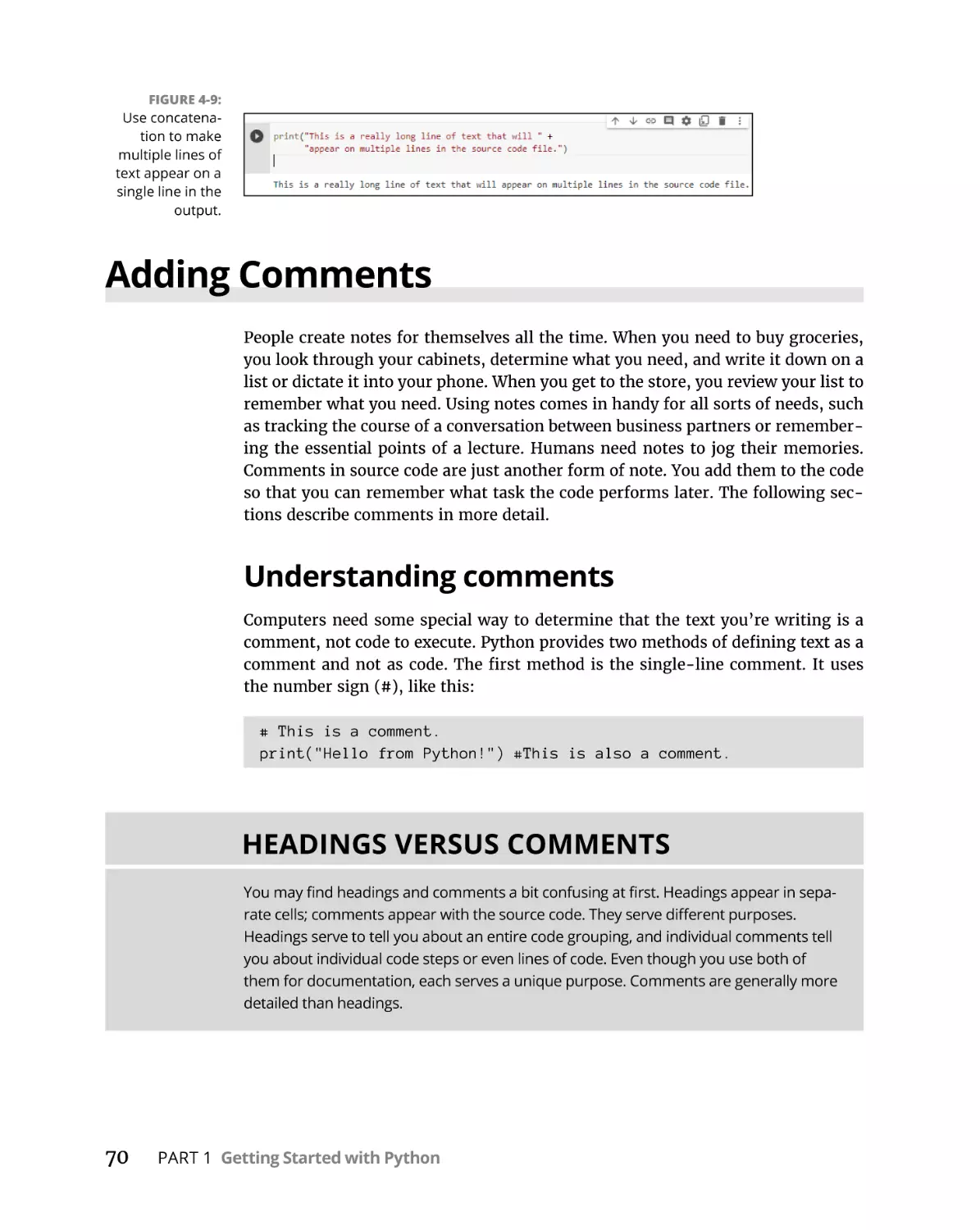 Adding Comments
Understanding comments