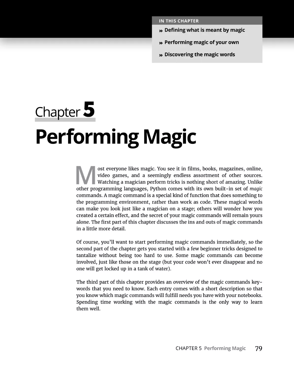 Chapter 5 Performing Magic