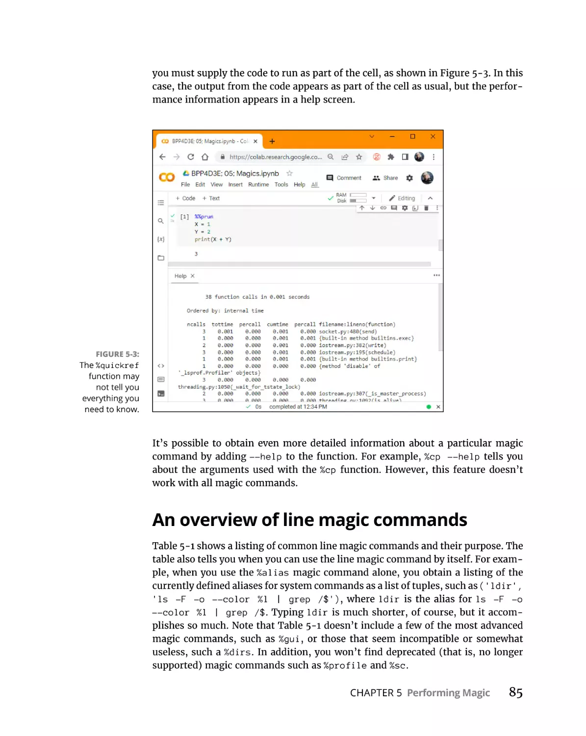 An overview of line magic commands