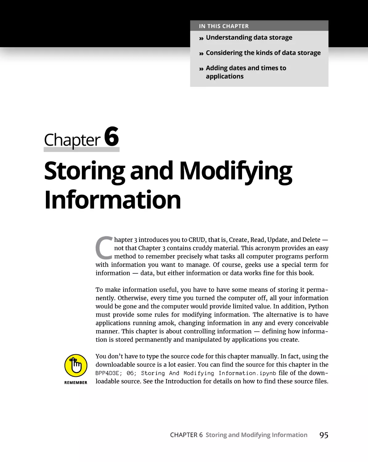 Chapter 6 Storing and Modifying Information