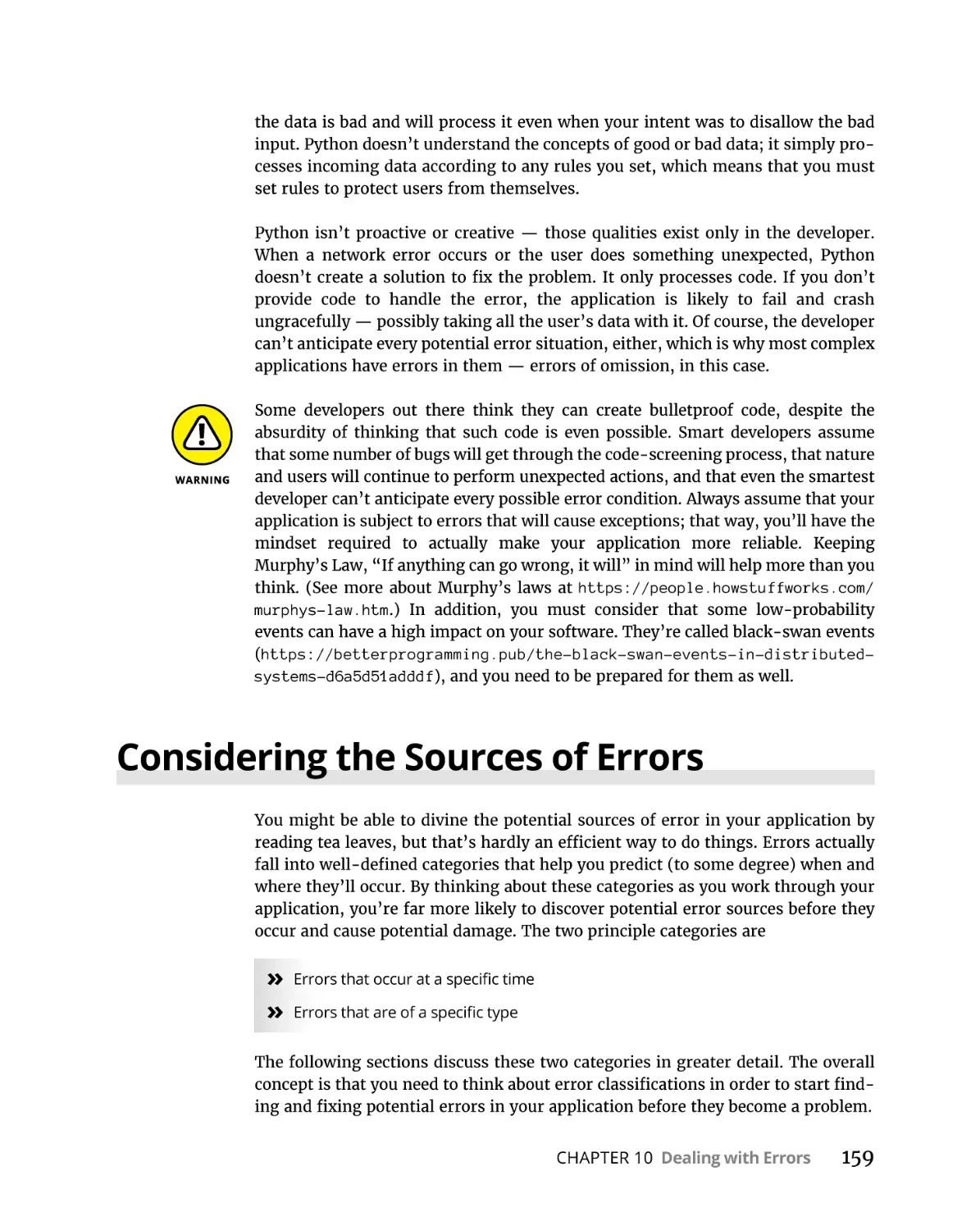 Considering the Sources of Errors