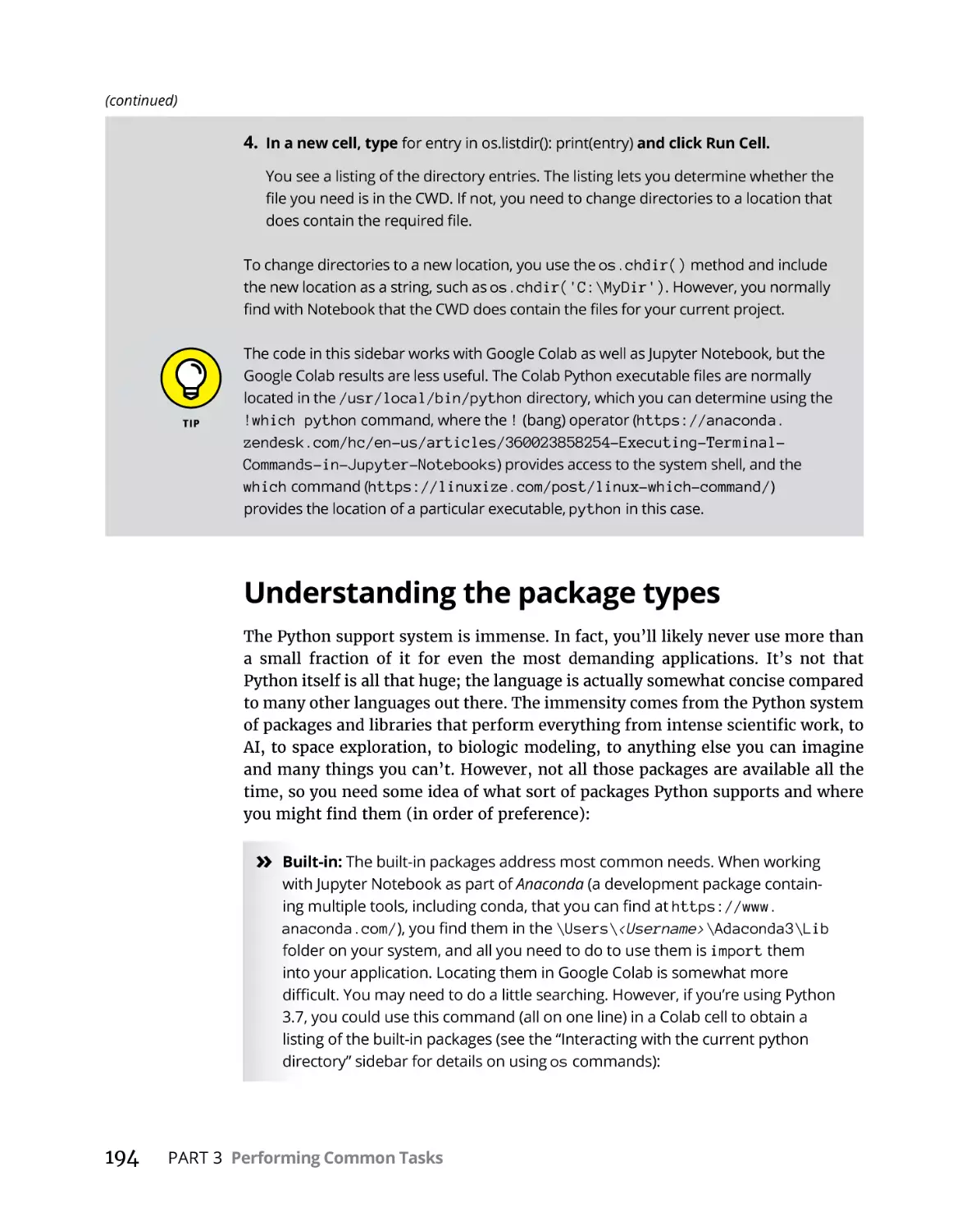 Understanding the package types