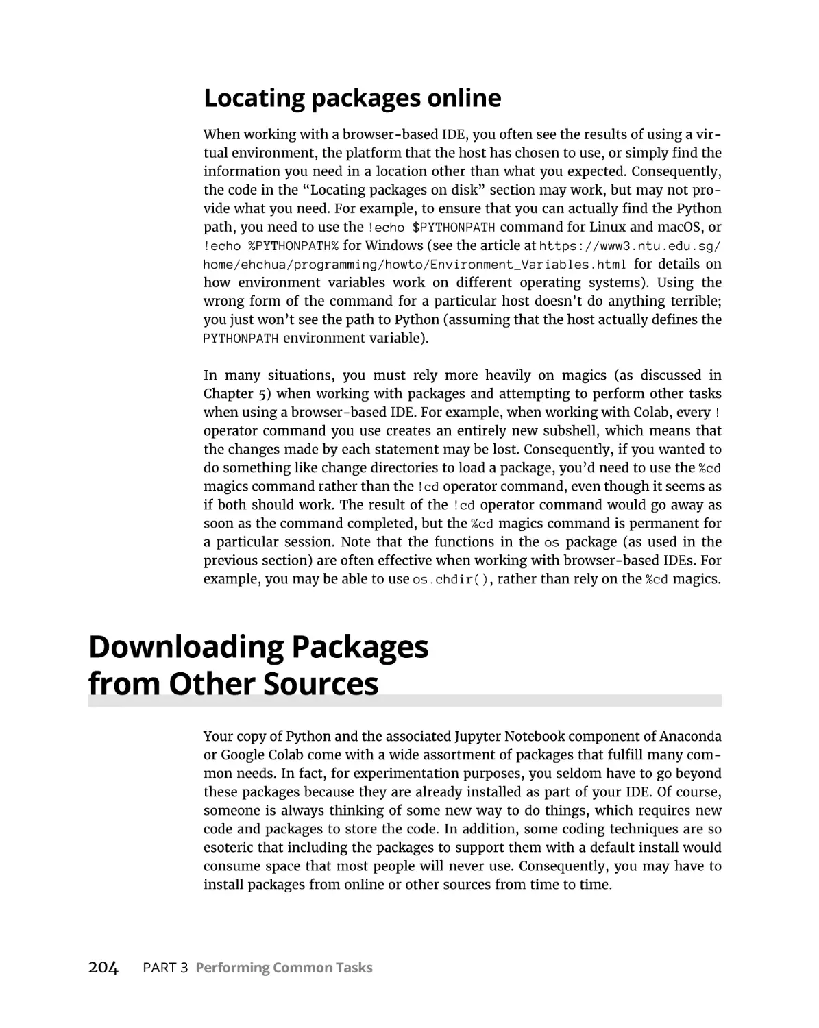 Locating packages online
Downloading Packages from Other Sources
