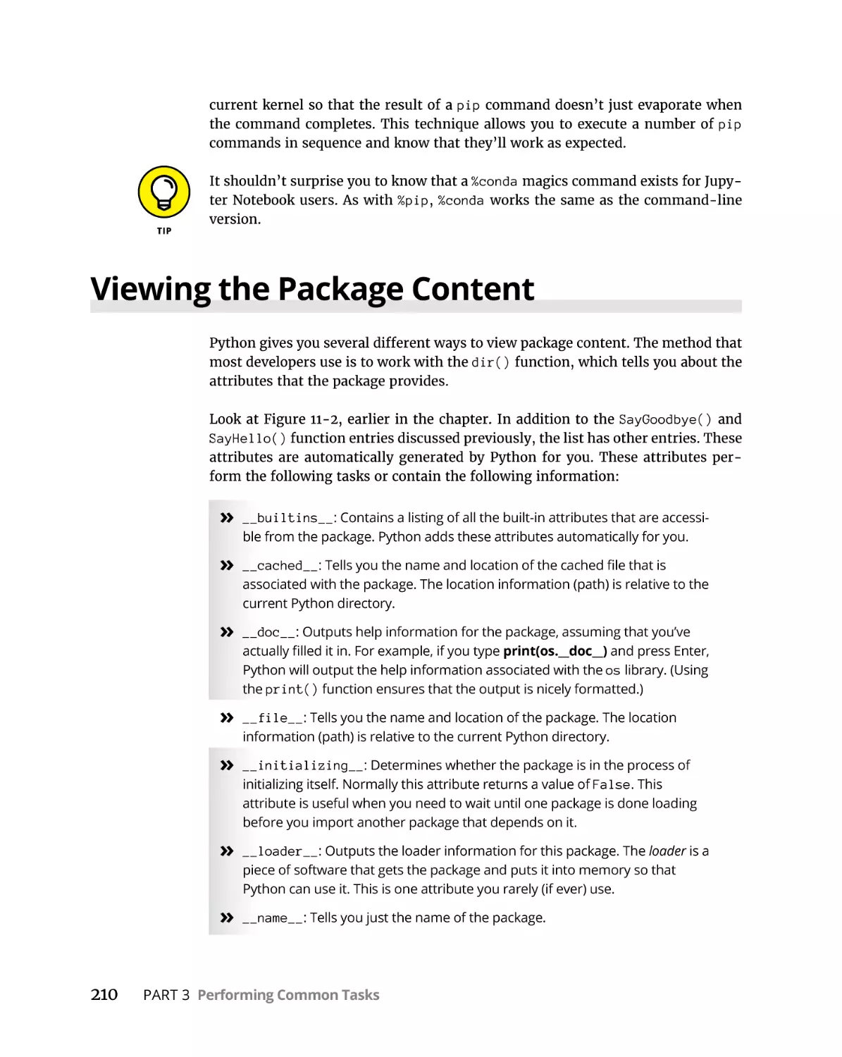 Viewing the Package Content