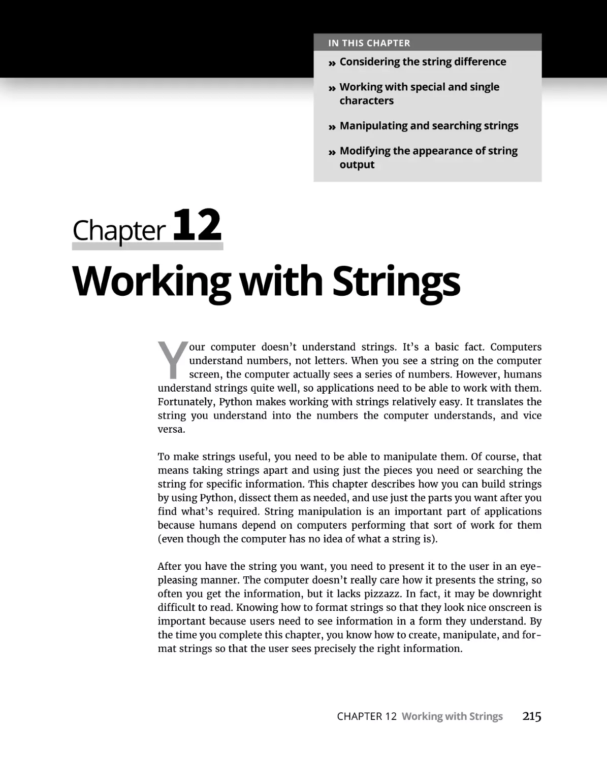 Chapter 12 Working with Strings