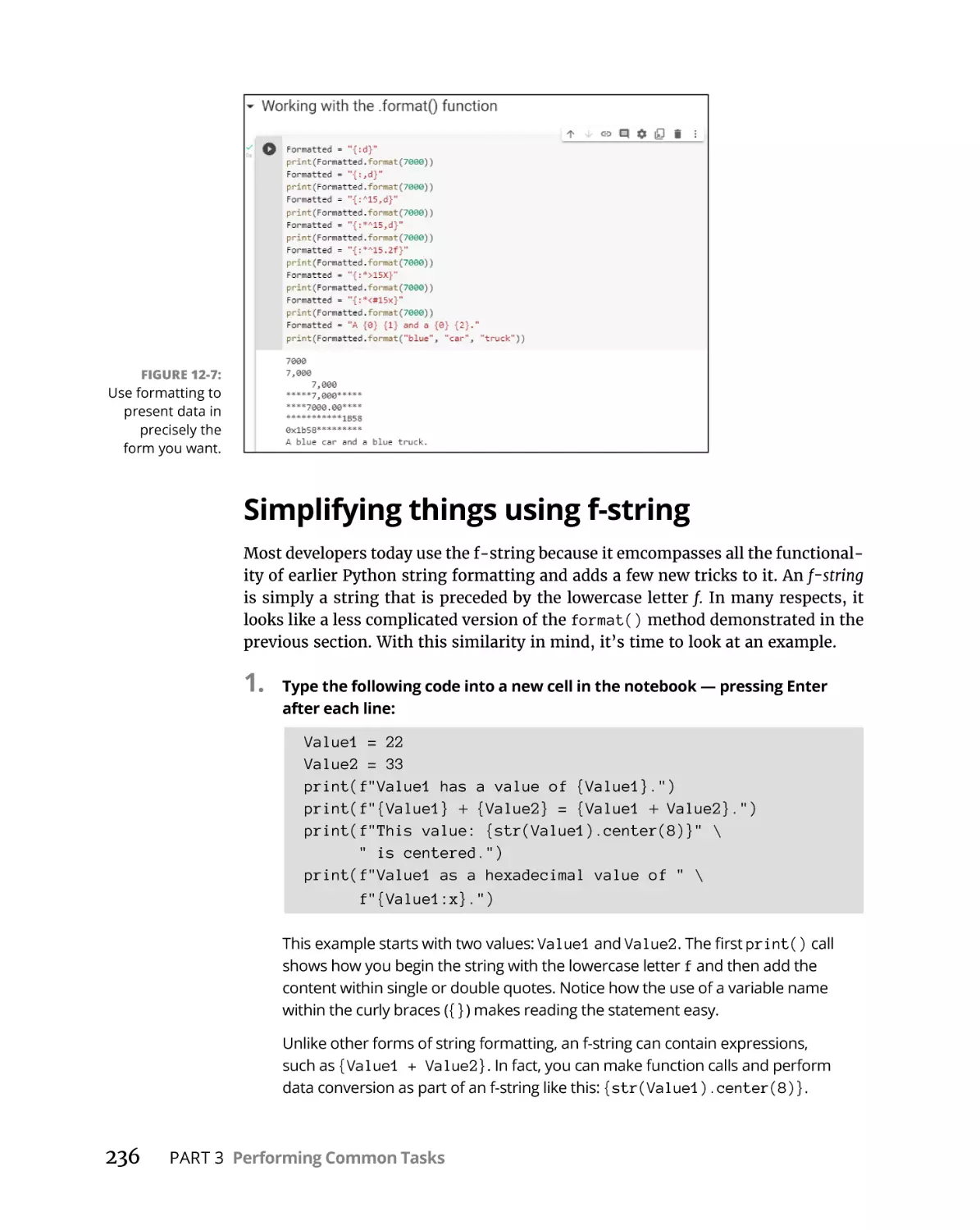 Simplifying things using f-string
