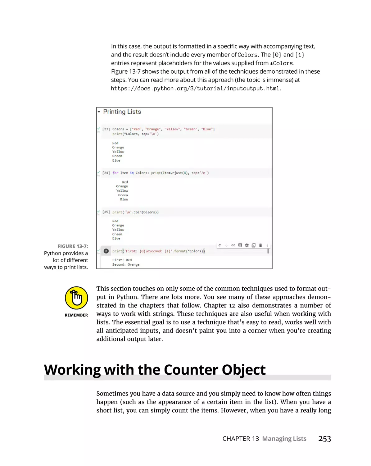 Working with the Counter Object