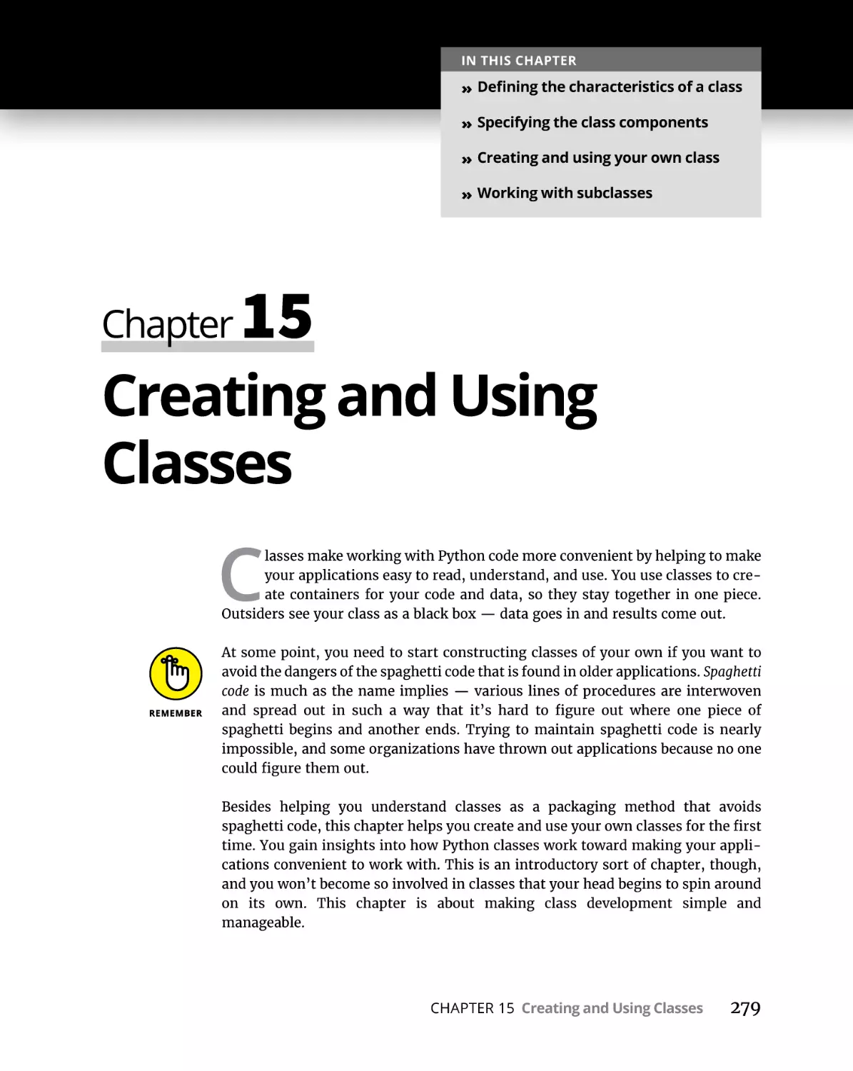 Chapter 15 Creating and Using Classes