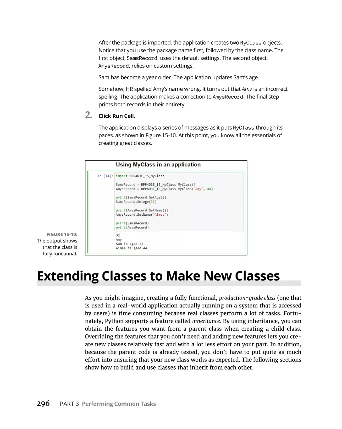 Extending Classes to Make New Classes
