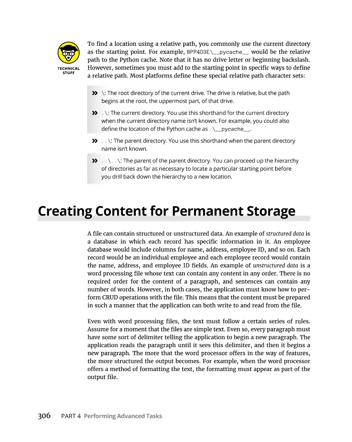 Creating Content for Permanent Storage