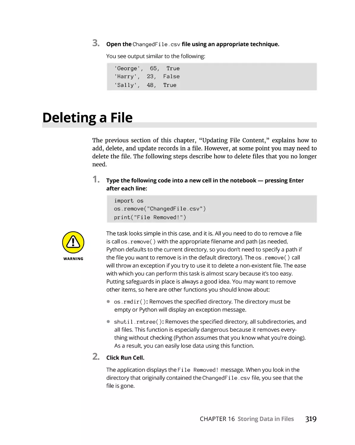 Deleting a File