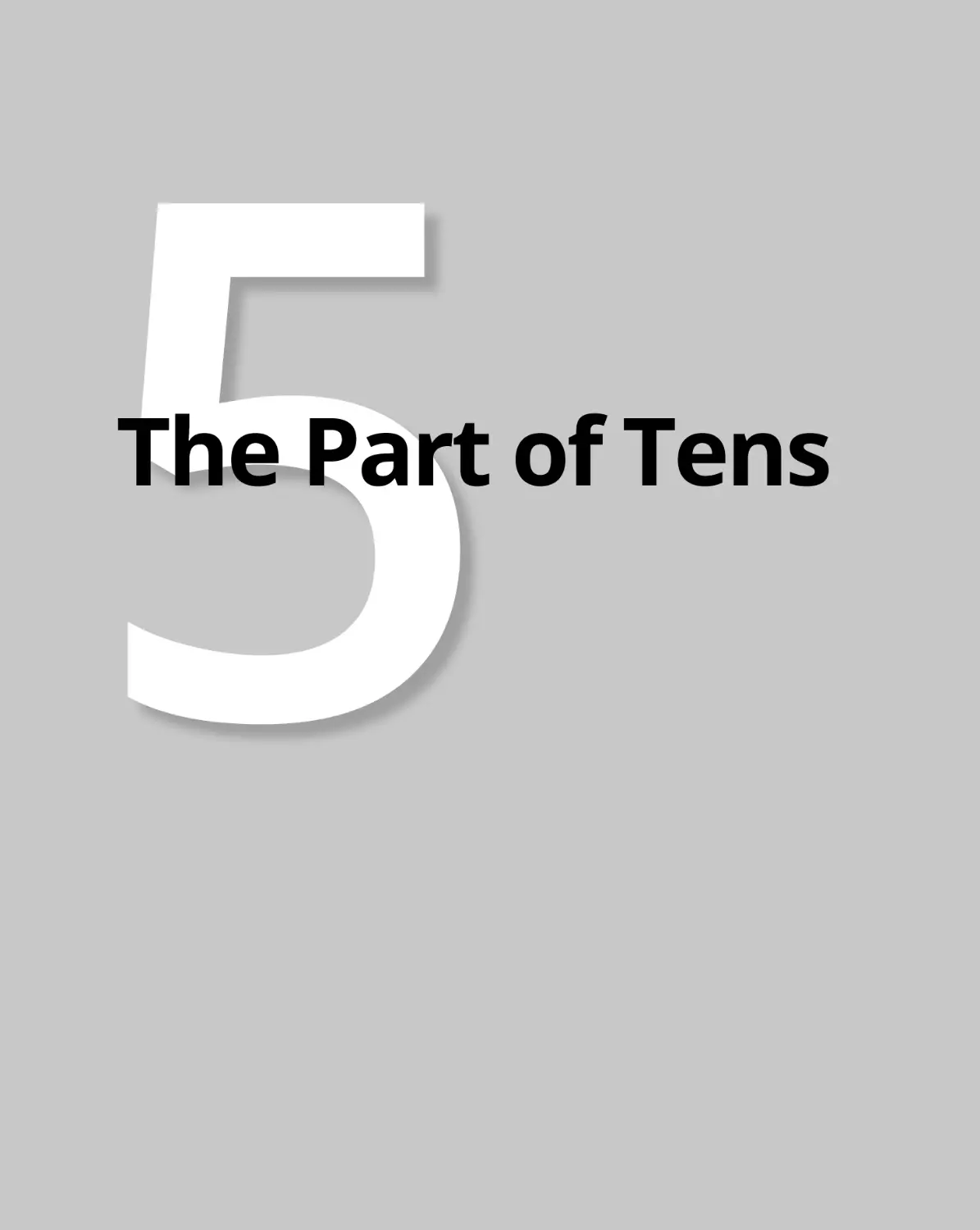 Part 5 The Part of Tens