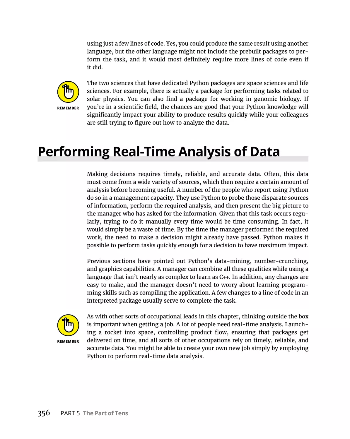 Performing Real-Time Analysis of Data