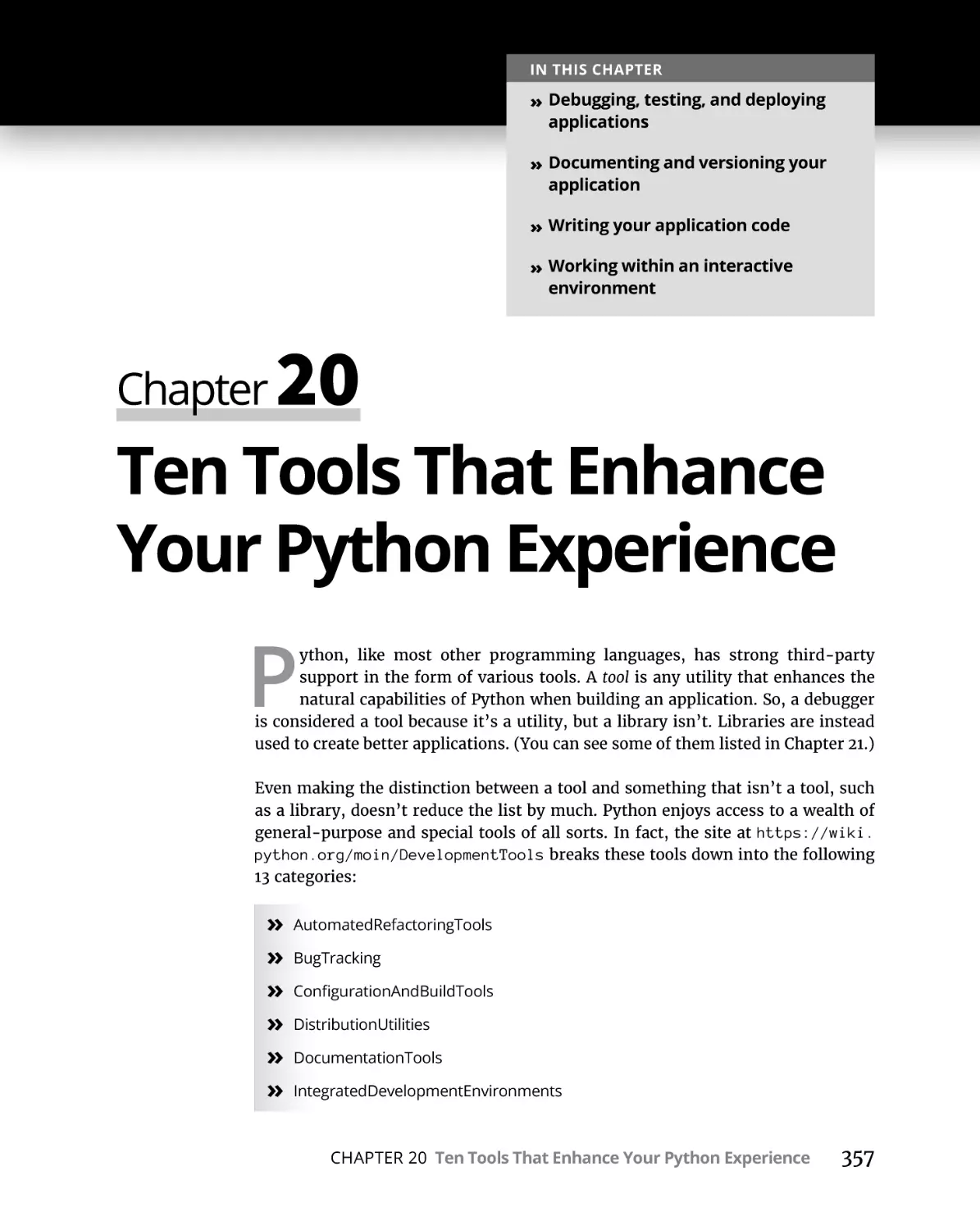 Chapter 20 Ten Tools That Enhance Your Python Experience