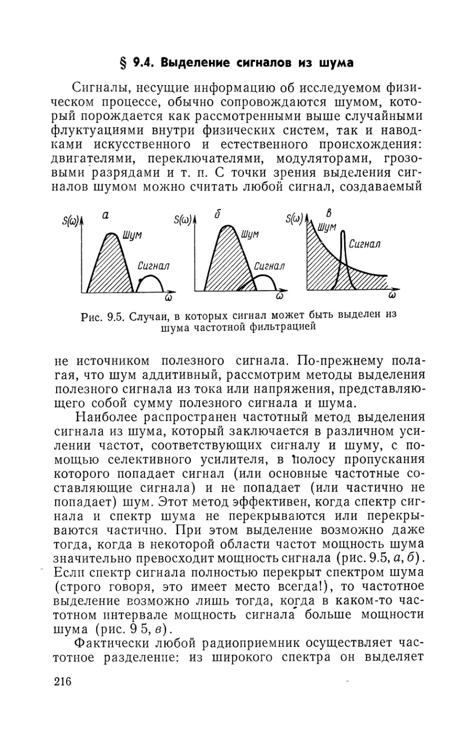 § 9.4. Выделение сигналов из шума