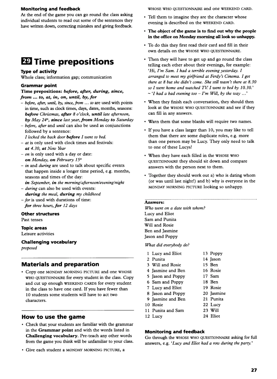 Time prepositions