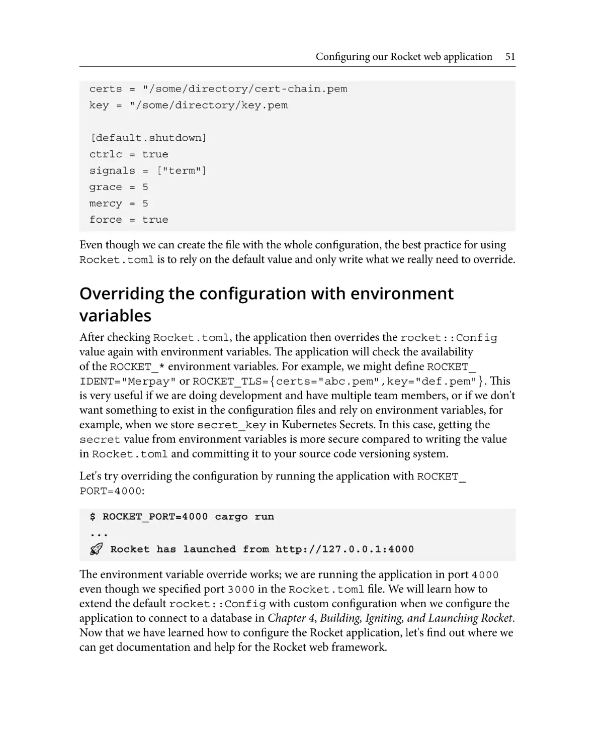 Overriding the configuration with environment variables
