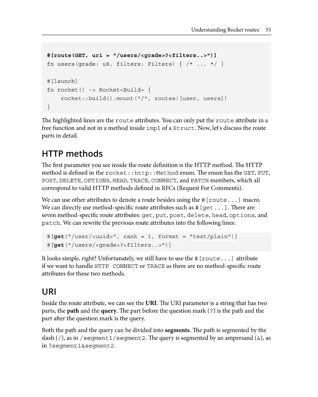 HTTP methods
URI