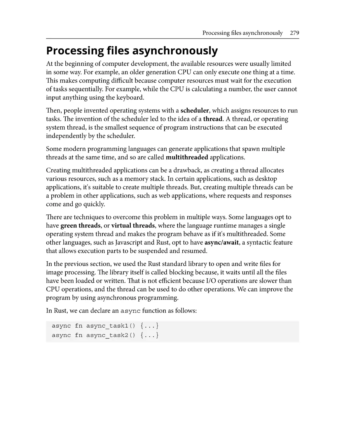 Processing files asynchronously