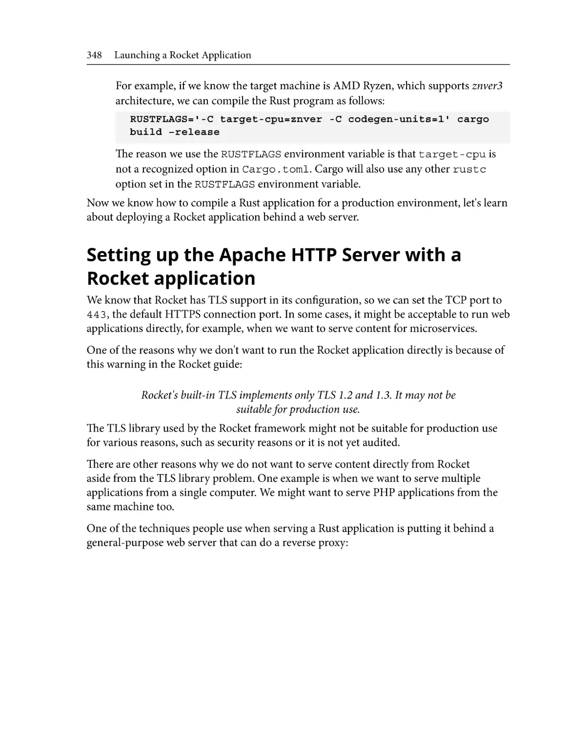 Setting up the Apache HTTP Server with a Rocket application