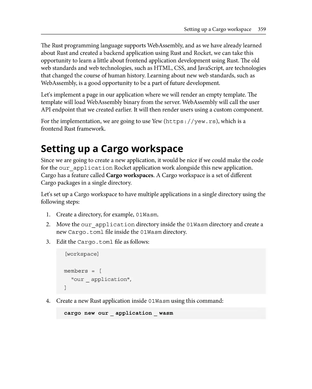 Setting up a Cargo workspace