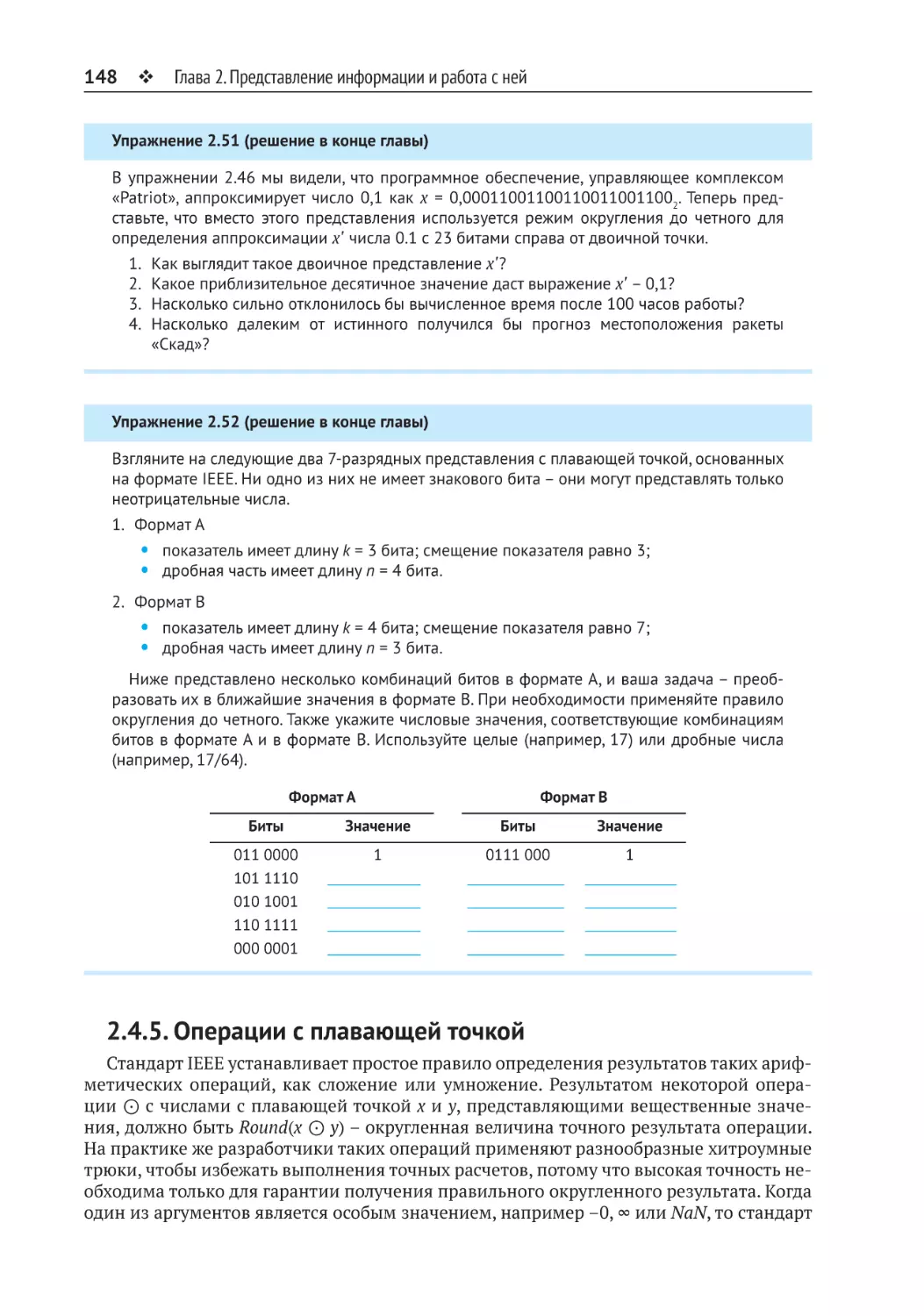 2.4.5. Операции с плавающей точкой