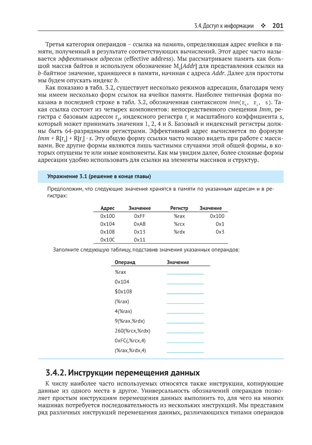 3.4.2. Инструкции перемещения данных