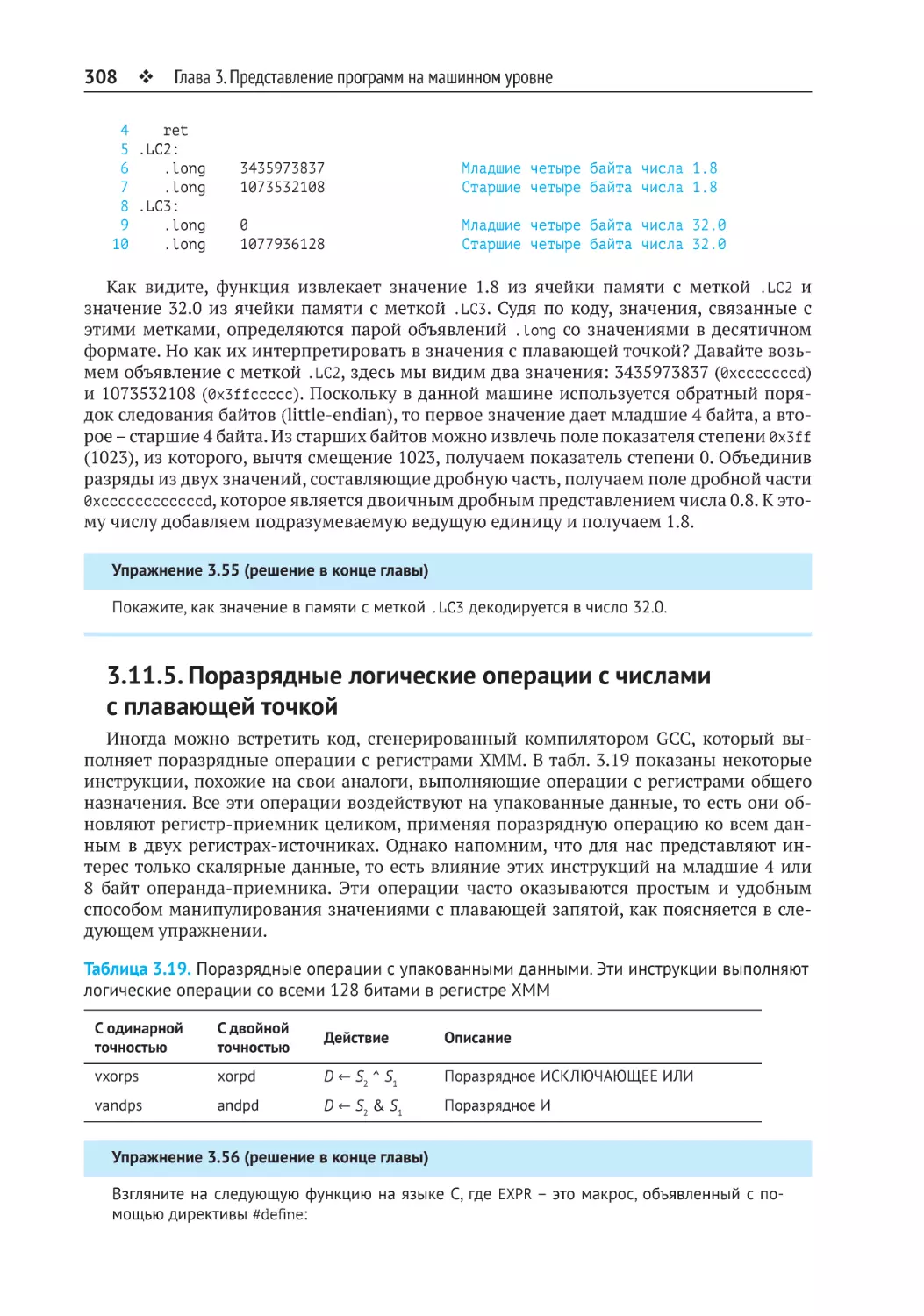 3.11.5. Поразрядные логические операции с числами с плавающей точкой