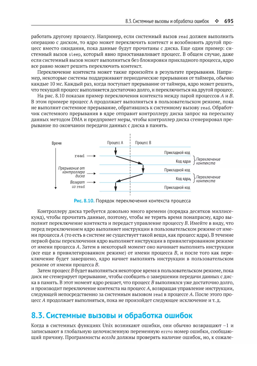 8.3. Системные вызовы и обработка ошибок