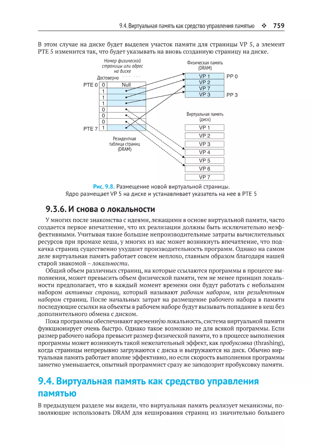 9.3.6. И снова о локальности
9.4. Виртуальная память как средство управления памятью