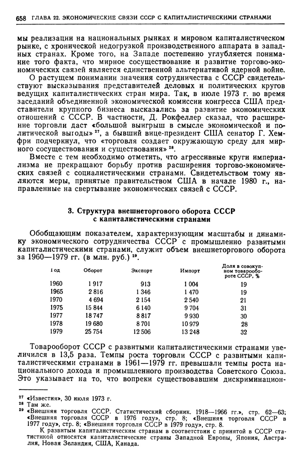 3. Структура внешнеторгового оборота СССР с капиталистическими странами