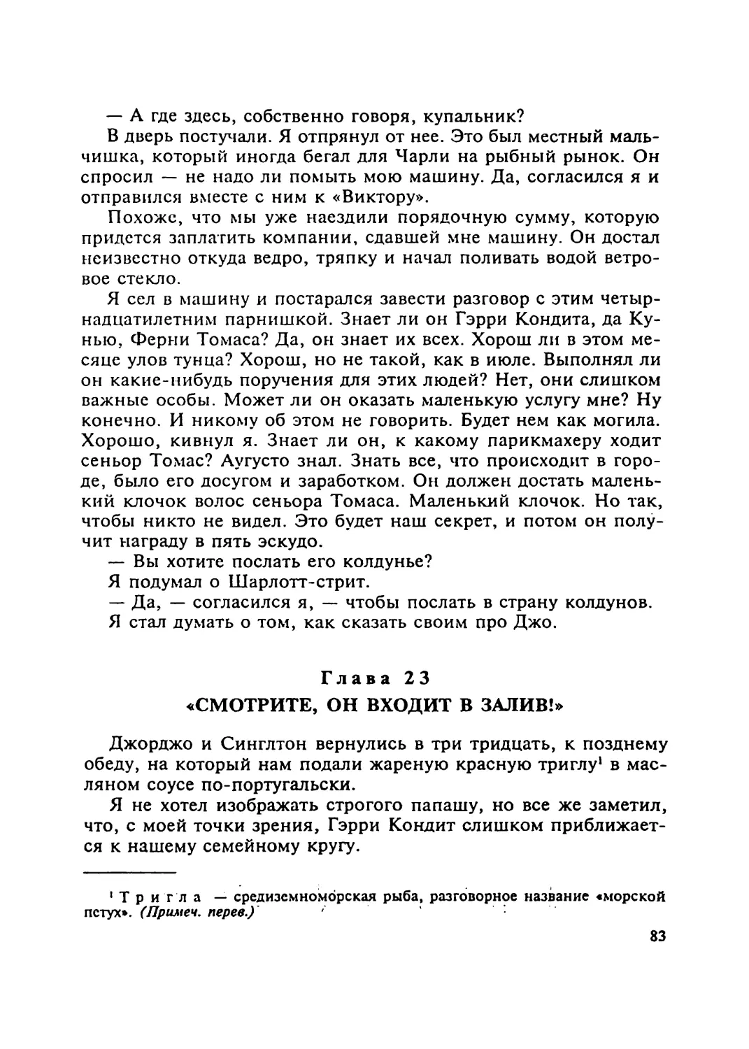 Глава 23 «СМОТРИТЕ, ОН ВХОДИТ В ЗАЛИВ!»