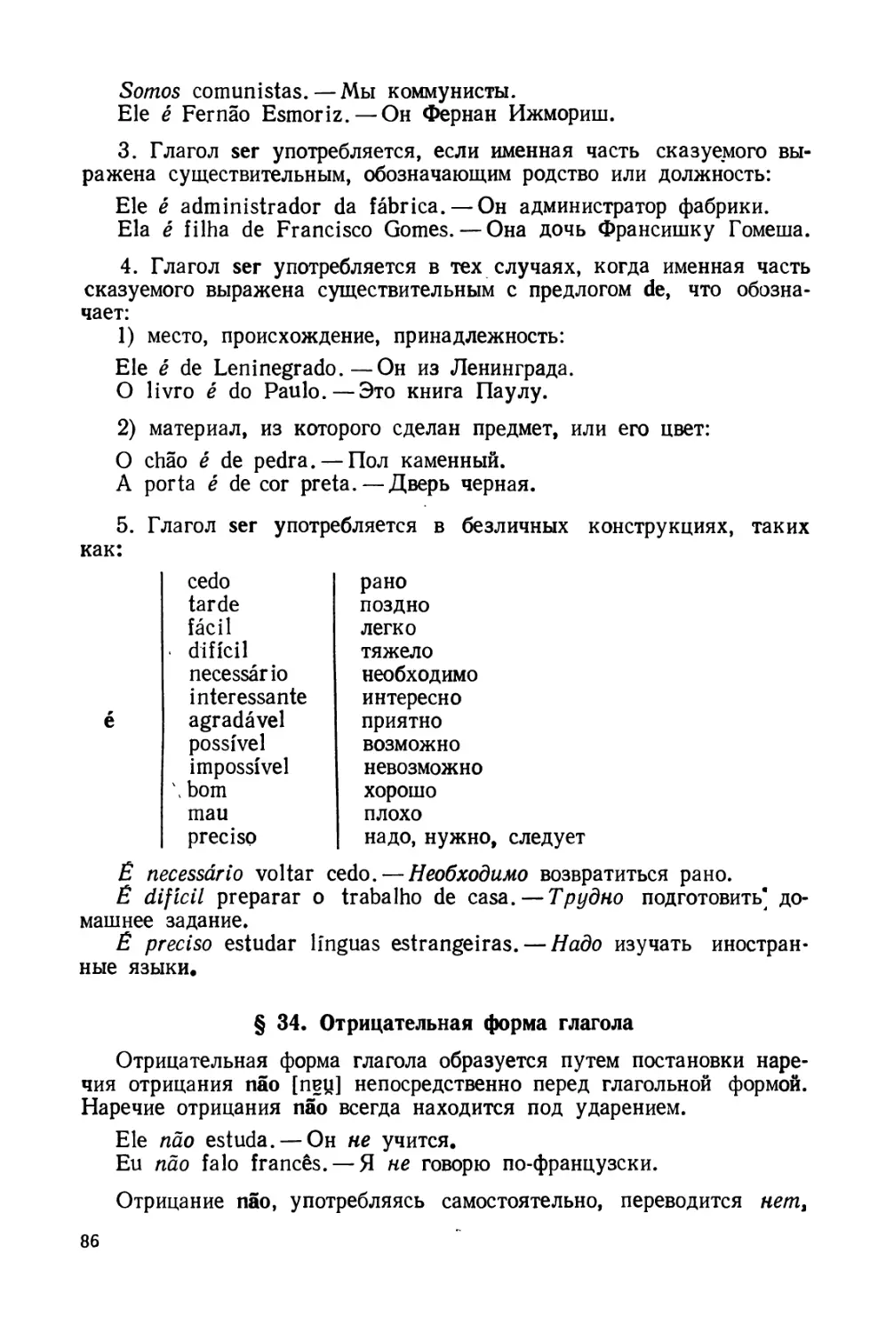 § 34. Отрицательная форма глагола