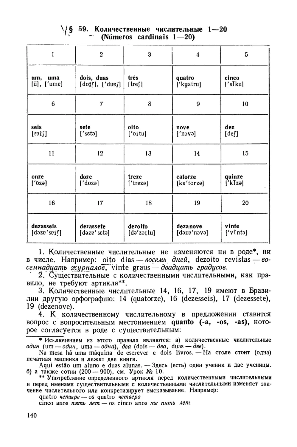 § 59. Количественные числительные 1—20