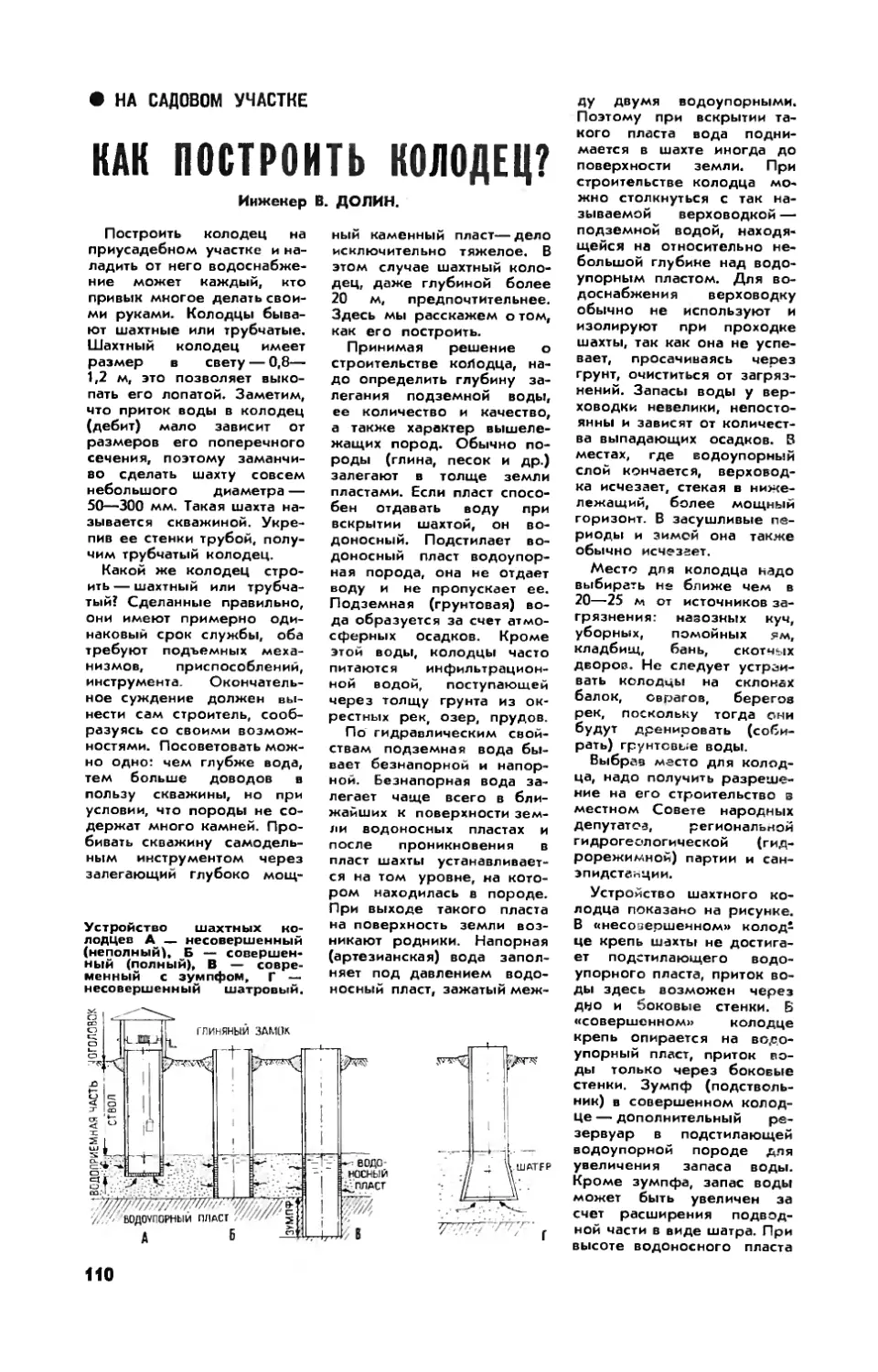 В. ДОЛИН — Как построить колодец?