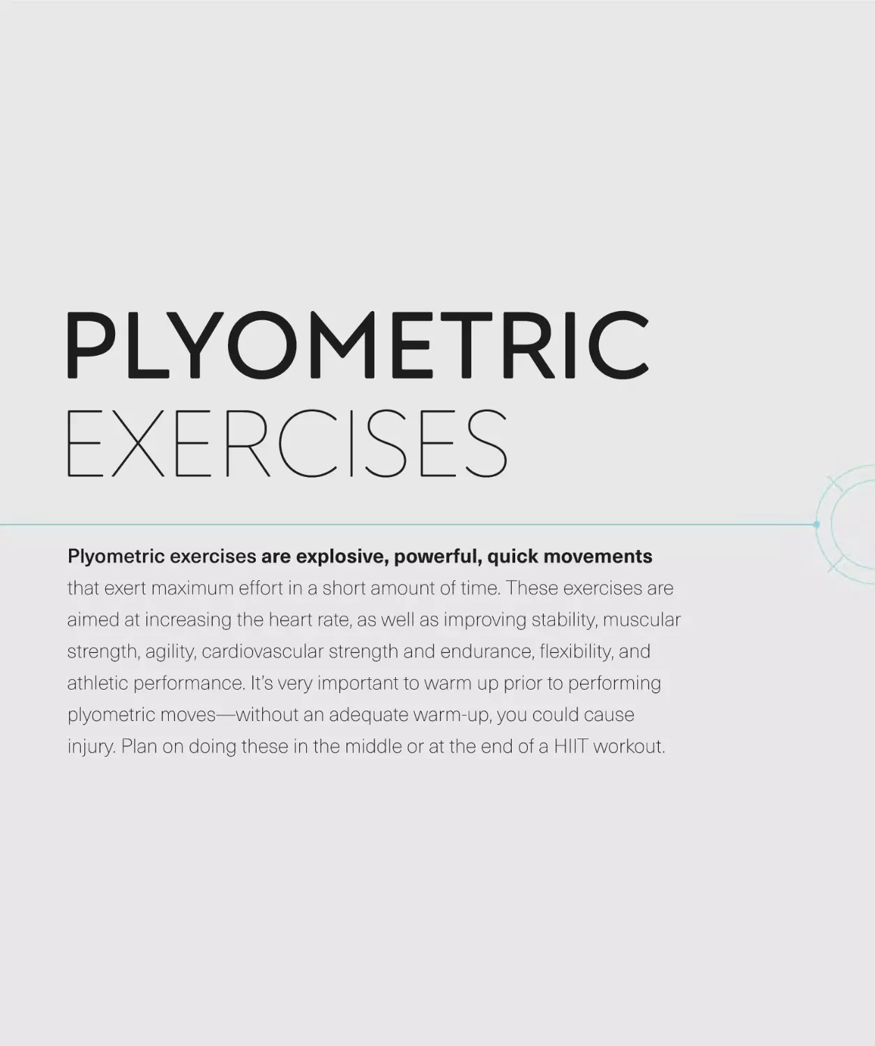 PLYOMETRIC EXERCISES