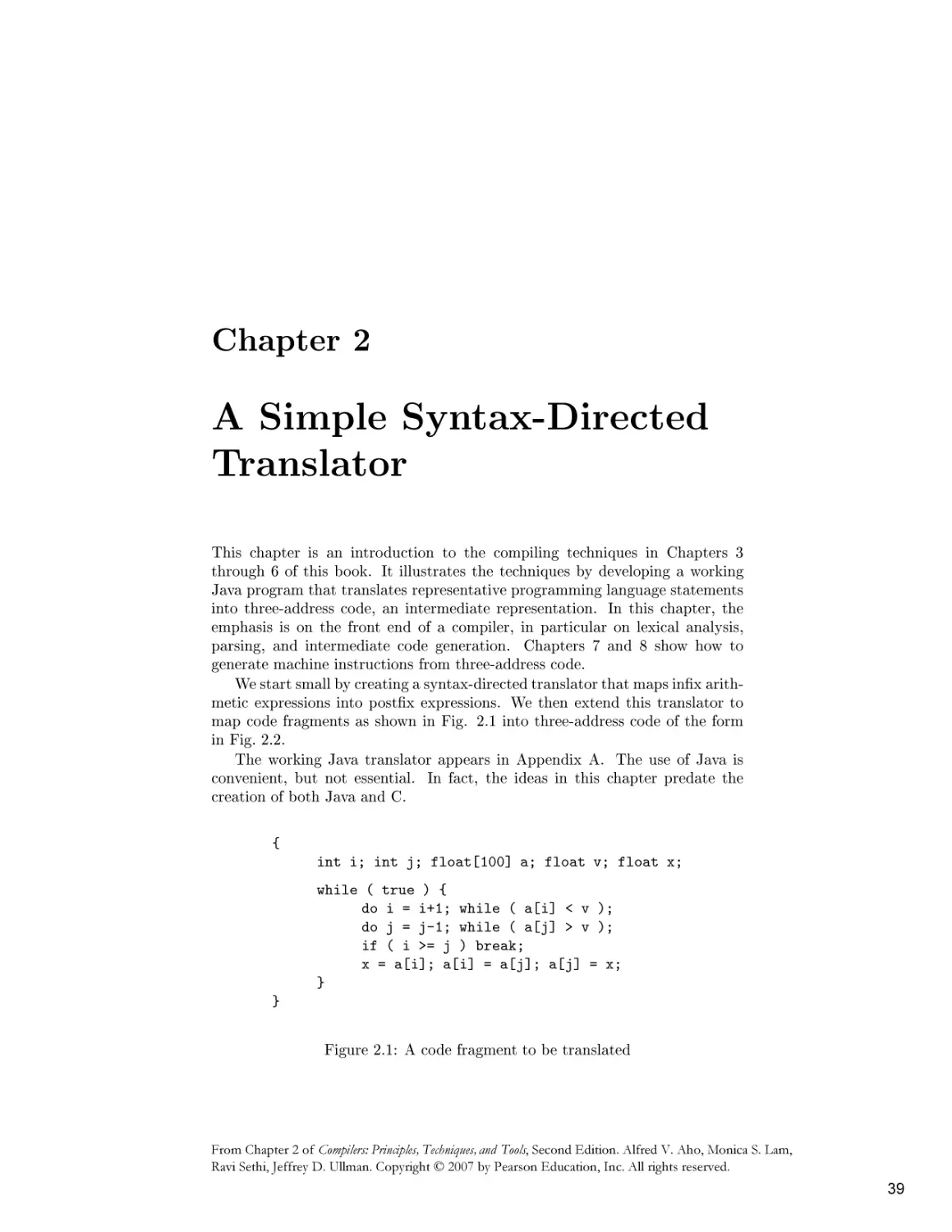 Chapter 2. A Simple Syntax-Directed Translator