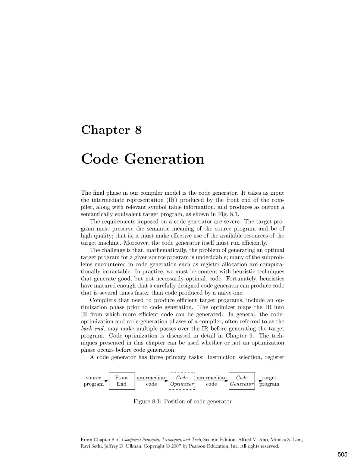 Chapter 8. Code Generation